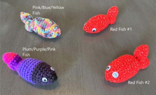 Crochet Pet Toy - Red Fish #2