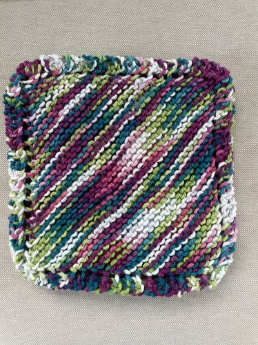 Crochet Dish/Wash Cloth - Pink/Green 