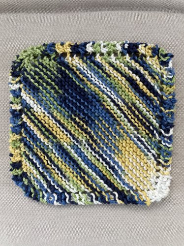 Crochet Dish/Wash Cloth - Yellow/Blue (2 available)