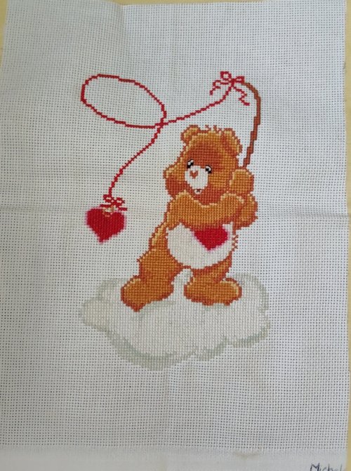 Brown Care Bear Cross Stitch picture