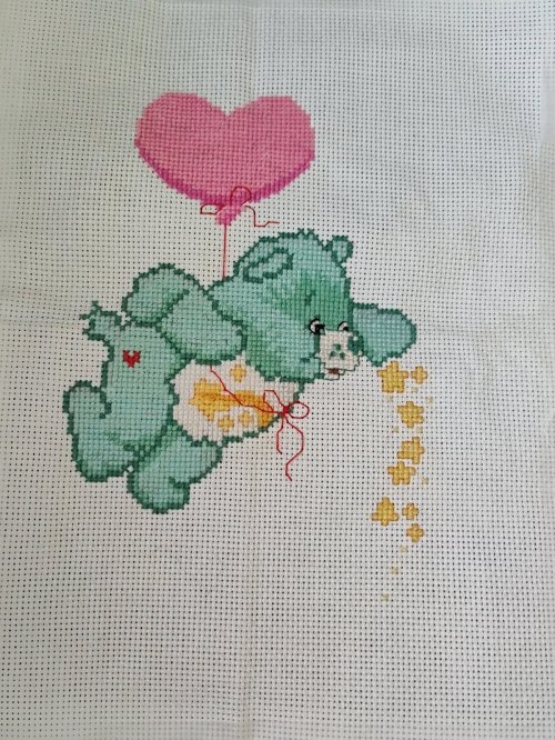 Aqua Care Bear Cross Stitch picture