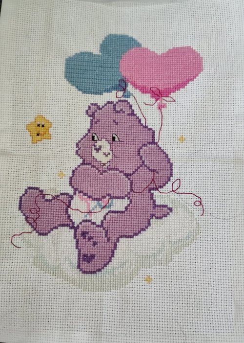 Purple Care Bear Cross Stitch picture