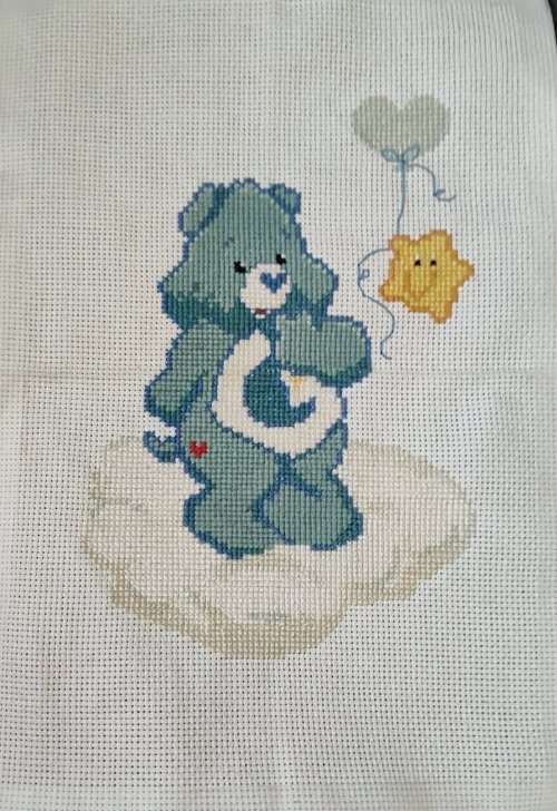 Blue Care Bear Cross Stitch picture