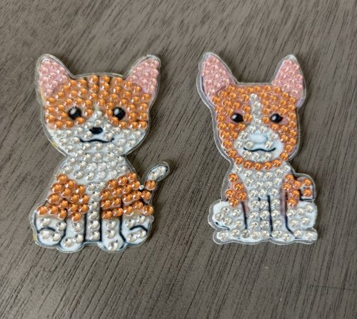 Diamond Art Magnet: Set of 2 Chihuahuas