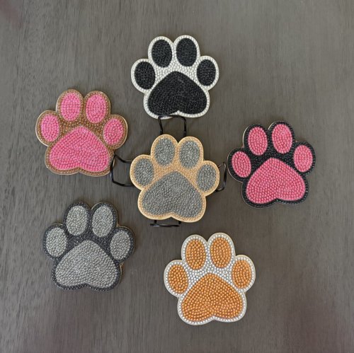 Diamond Art Coasters: Set of 6 Paw Print 