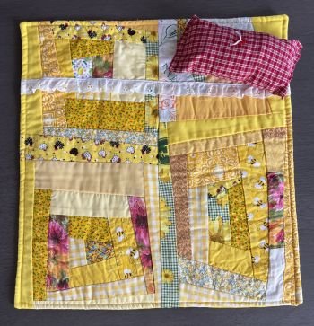 Quilted Blanket or Table Mat/Doll Blanket & Pillow